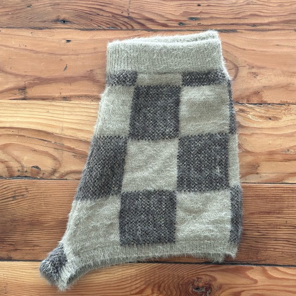 Nasty Gal Fluffy Knit Checkerboard Lounge Set - Picture 4 of 5